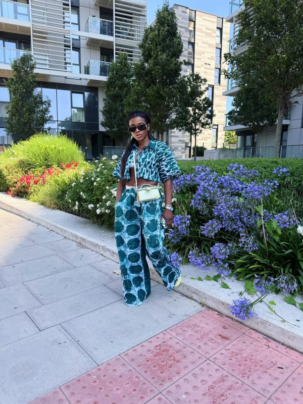 Adire Crop shirt and Pant set