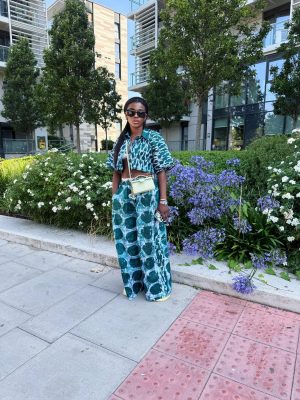 Adire Crop shirt and Pant set