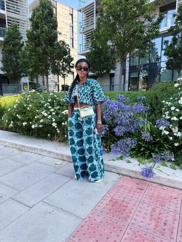 Adire Crop shirt and Pant set