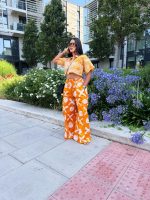 Adire Crop shirt and Pant set